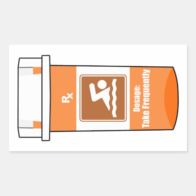Pegatina Rectangular Nadar Es Mi Droga (Anverso)