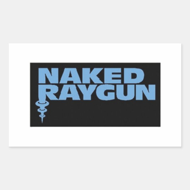 Pegatina Rectangular Naked Raygun (Anverso)