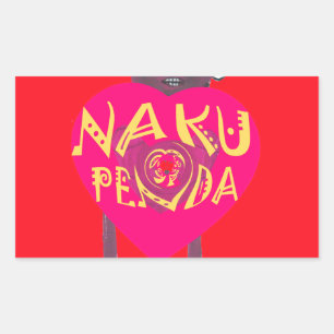 Pegatina Rectangular Nakupenda Love Art - Swahili Heart Design