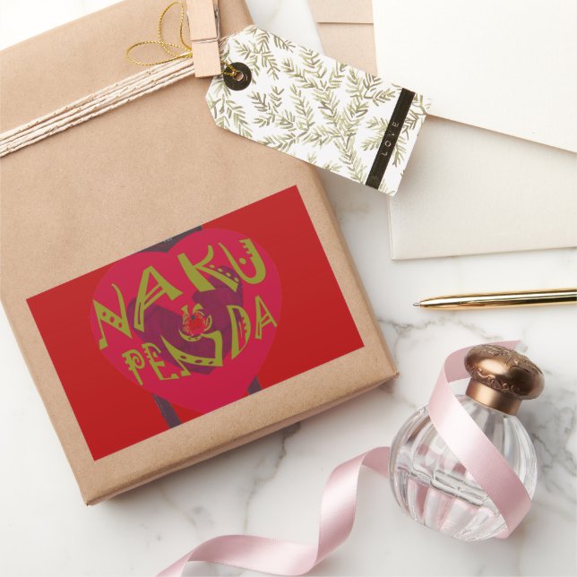 Pegatina Rectangular Nakupenda Sana Art Print Swahili Design (Regalar)