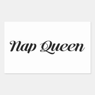 Pegatina Rectangular Nap Queen Typography
