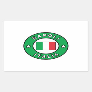 Pegatina Rectangular Napoli Italia