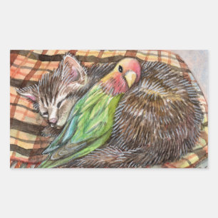 Pegatina Rectangular Napping Buddy