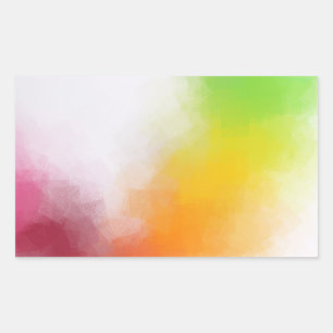 Pegatina Rectangular Naranja rojo amarillo azul verde rosa morado moder
