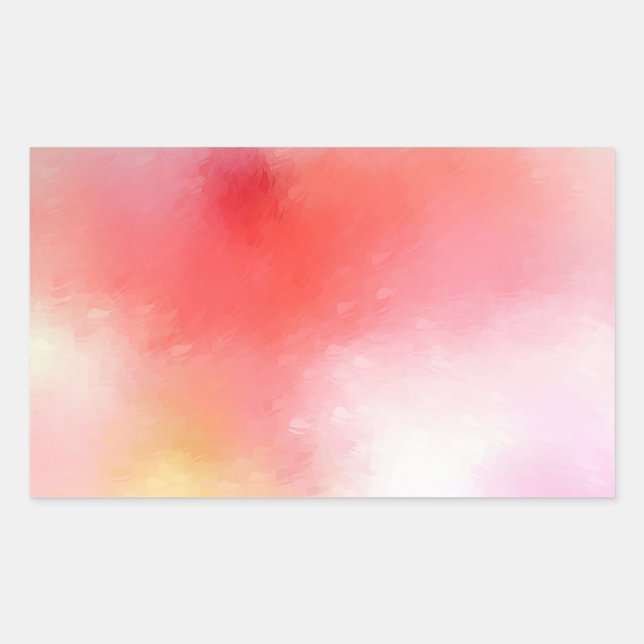 Pegatina Rectangular Naranja rojo rosa amarillo abstracto plantilla de  (Anverso)