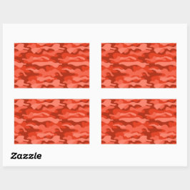 Pegatina Rectangular Naranja Soda Monocolor Camo
