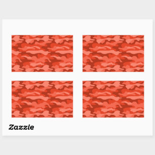 Pegatina Rectangular Naranja Soda Monocolor Camo