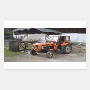 Pegatina Rectangular Naranja Steyr Tractor KL II