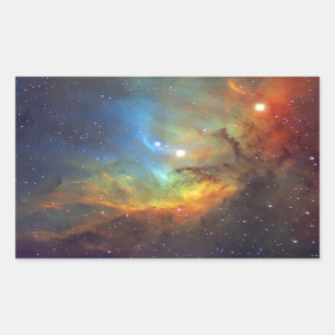 Pegatina Rectangular NASA de la nebulosa SH2-101 del tulipán