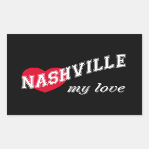 Pegatina Rectangular Nashville mi amor