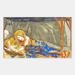 Pegatina Rectangular Natividad Nacimiento de Jesús