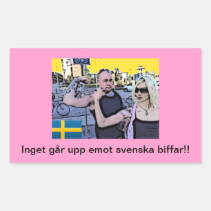 Pegatina Rectangular Natta y Kent (Suecia): Pegatinas