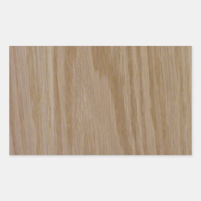 Pegatina Rectangular Natural Oak (Foto impresa de) (Anverso)