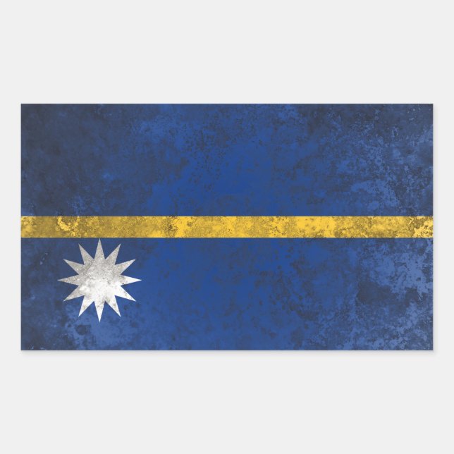 Pegatina Rectangular Nauru (Anverso)