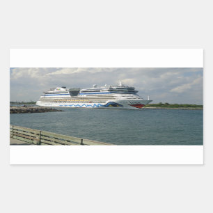 Pegatina Rectangular Nave sonriente