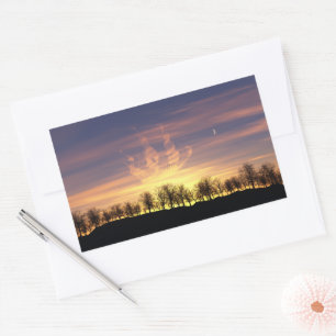 Pegatina Rectangular Navegar por los Pegatinas del cielo nocturno