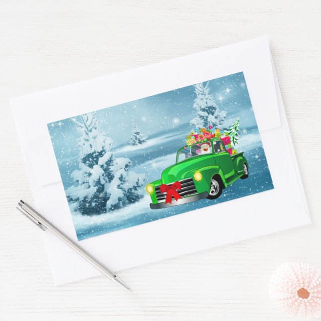 Pegatina Rectangular Navidad (Sobre)