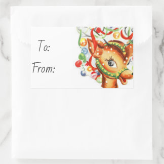 Pegatina Rectangular Navidad
