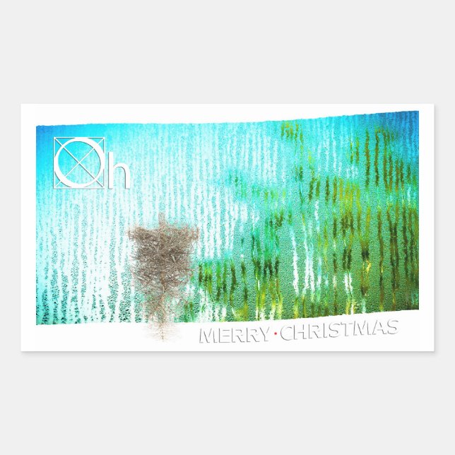 Pegatina Rectangular navidad interior (Anverso)