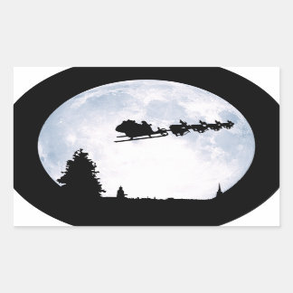 Pegatina Rectangular Navidad Moon