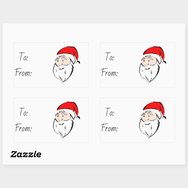 Pegatina Rectangular Navidades (Hoja)