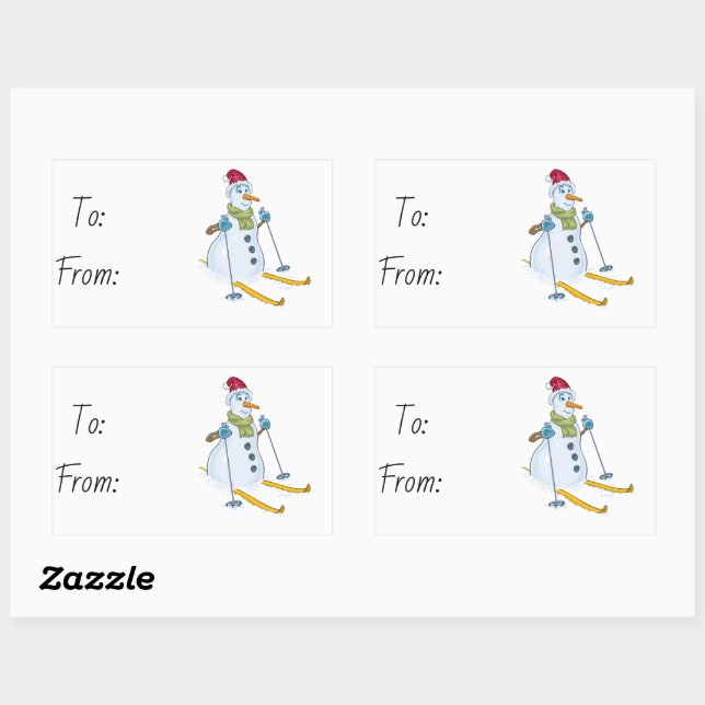 Pegatina Rectangular Navidades (Hoja)