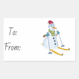 Pegatina Rectangular Navidades