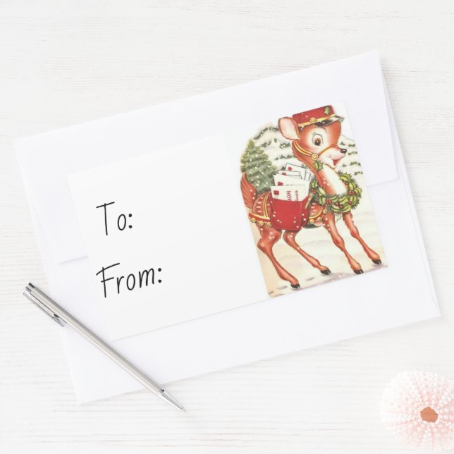 Pegatina Rectangular Navidades (Sobre)