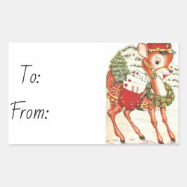 Pegatina Rectangular Navidades