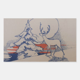 Pegatina Rectangular Navidades