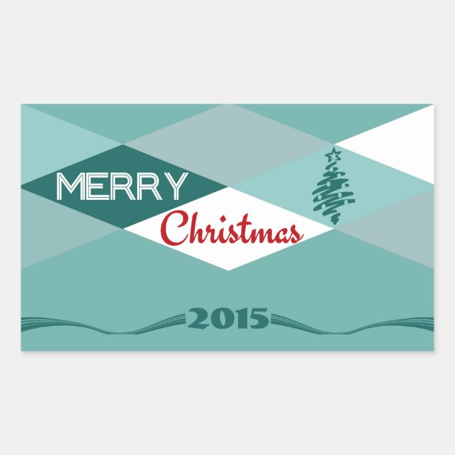 Pegatina Rectangular Navidades (Anverso)