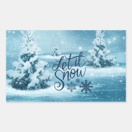 Pegatina Rectangular Navidades