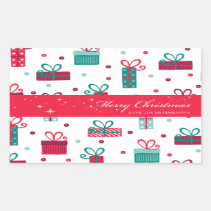 Pegatina Rectangular Navidades