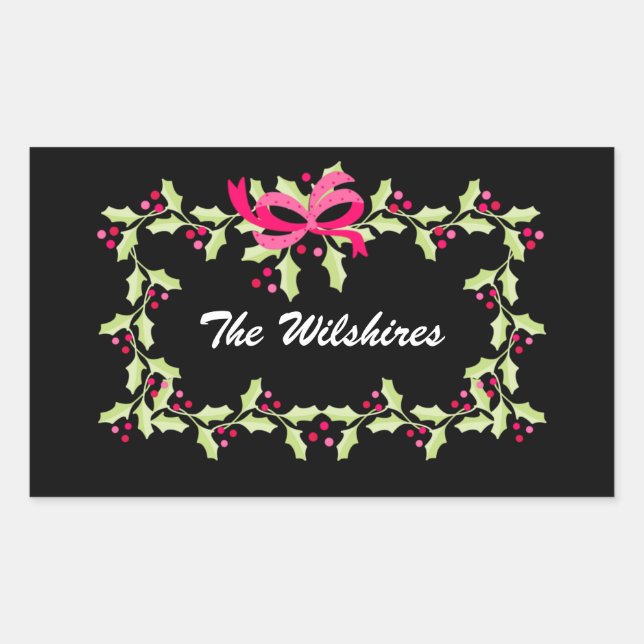 Pegatina Rectangular Navidades (Anverso)