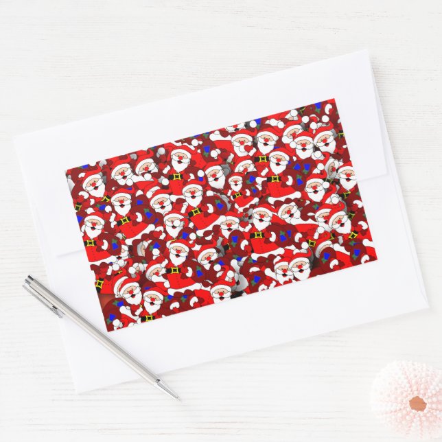 Pegatina Rectangular Navidades (Sobre)