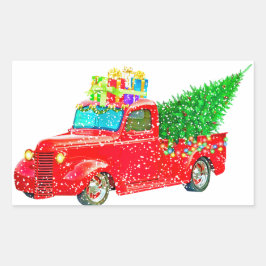 Pegatina Rectangular Navidades