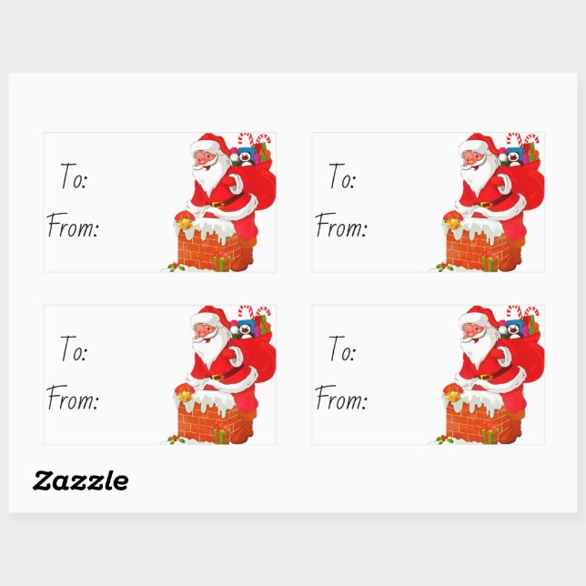 Pegatina Rectangular Navidades (Hoja)