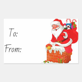 Pegatina Rectangular Navidades
