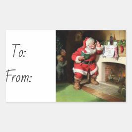 Pegatina Rectangular Navidades