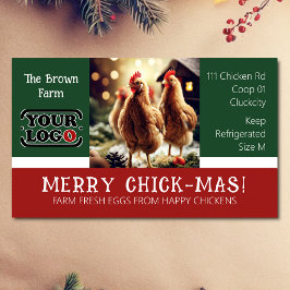 Pegatina Rectangular Navidades Cita divertida Huevo Cartago Paquete Log