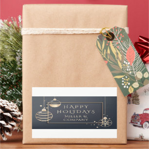 Pegatina Rectangular Navidades corporativos de Moda moderna de vacacion
