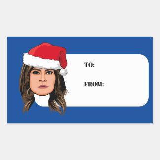 Pegatina Rectangular NAVIDADES de MELANIA TRUMP