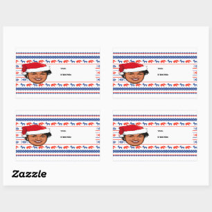 PEGATINA RECTANGULAR NAVIDADES DE STACEY ABRAMS