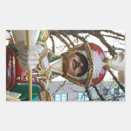 Pegatina Rectangular Navidades en Rockefeller - Soldado de juguete - NY