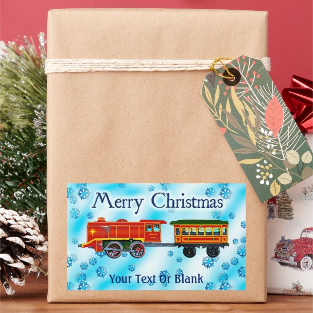 Pegatina Rectangular Navidades Express - Feliz Navidad (Vacaciones)