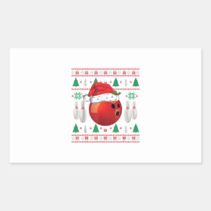 Pegatina Rectangular Navidades feos abucheando camiseta regalo niños bo