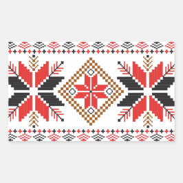Pegatina Rectangular Navidades feos Sweater Fair Isle