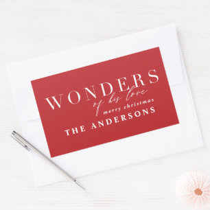 Pegatina Rectangular Navidades modernos de tipografía de moda religiosa