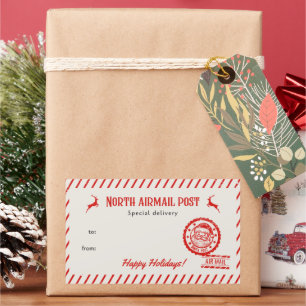 Pegatina Rectangular navidades modernos, minimalistas, navidades minima