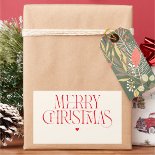 Pegatina Rectangular navidades modernos, minimalistas, navidades minima